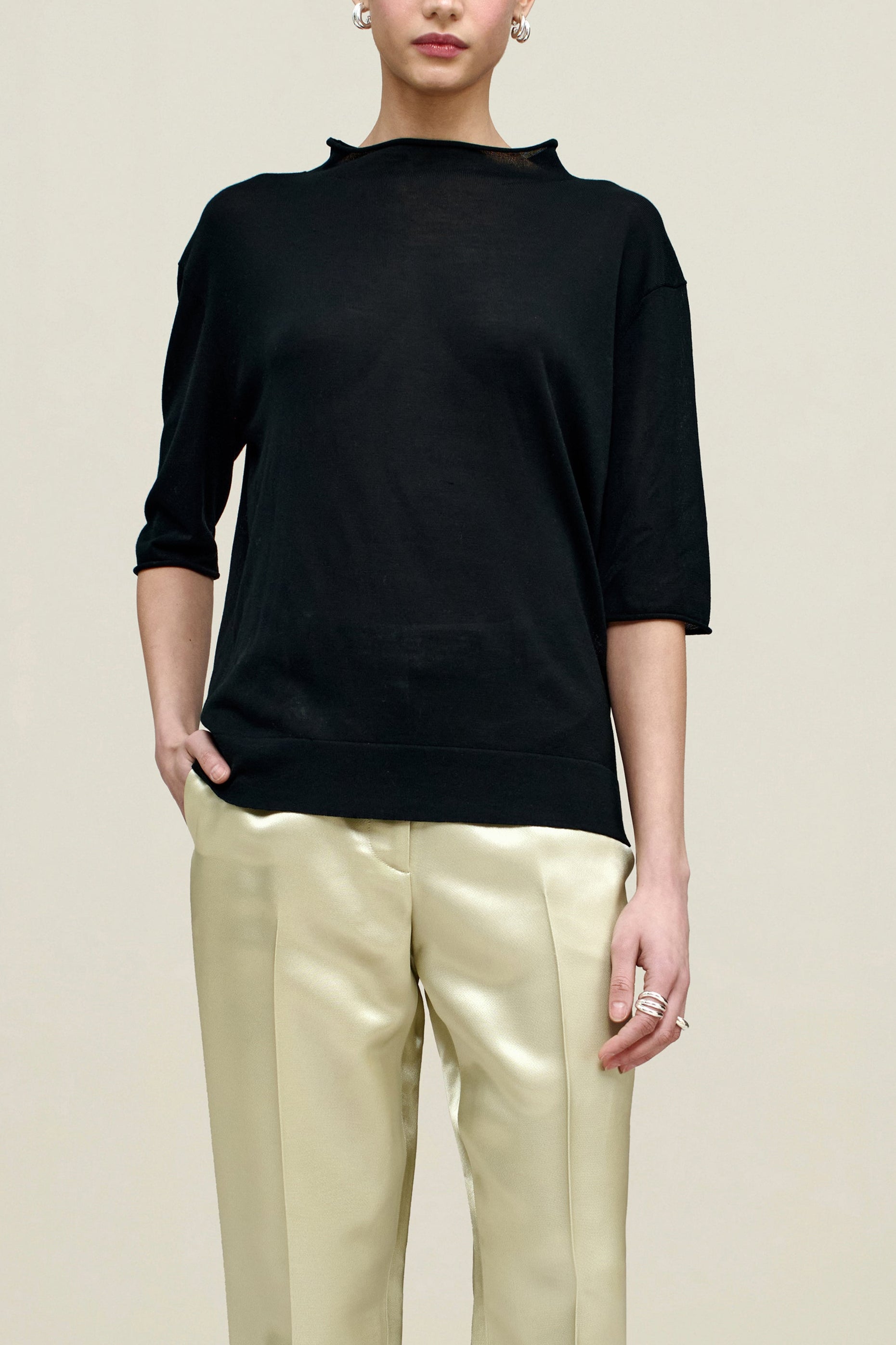 Dana Rollneck in Summer Knit