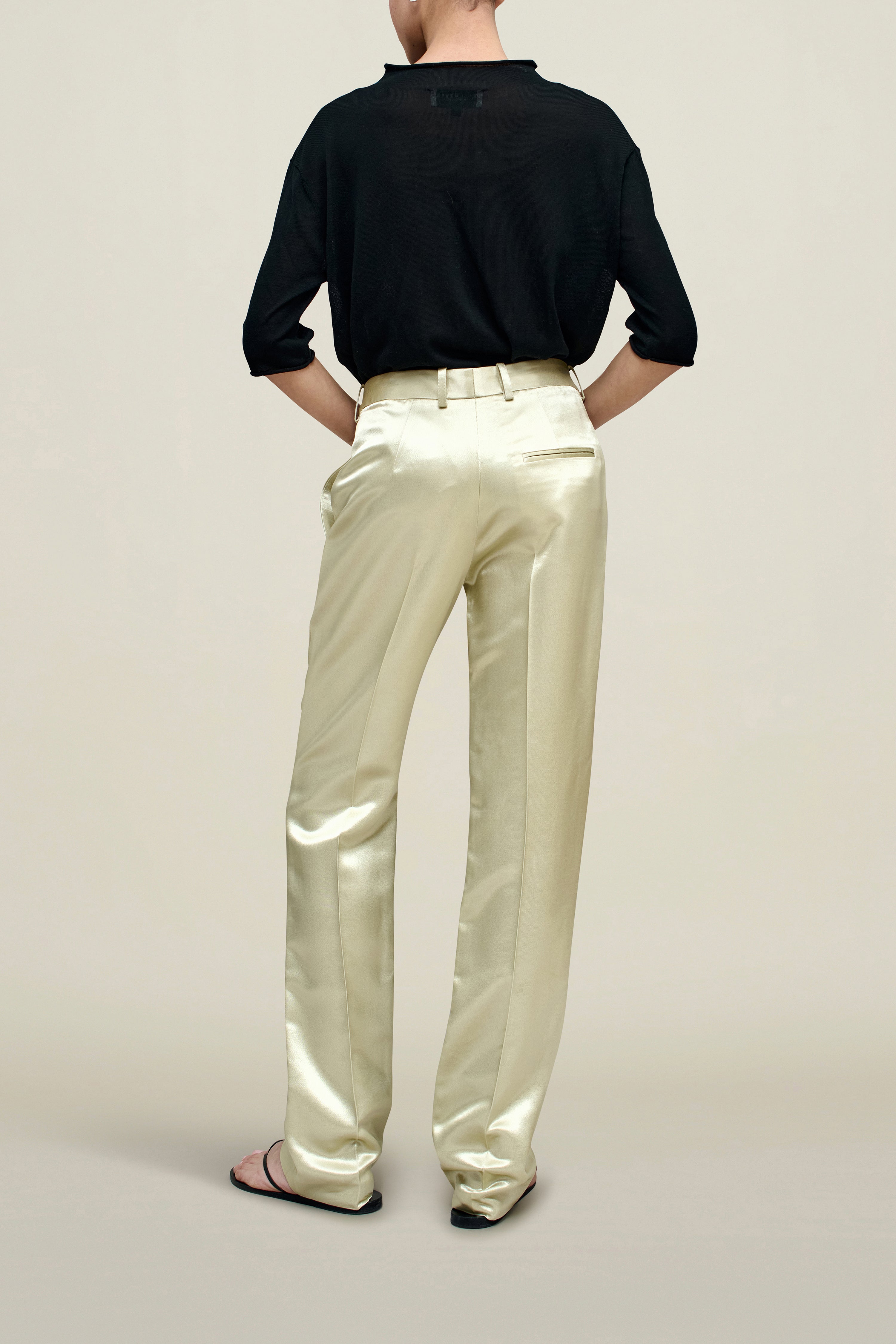 Charlie Long Trouser in Liquid Twill