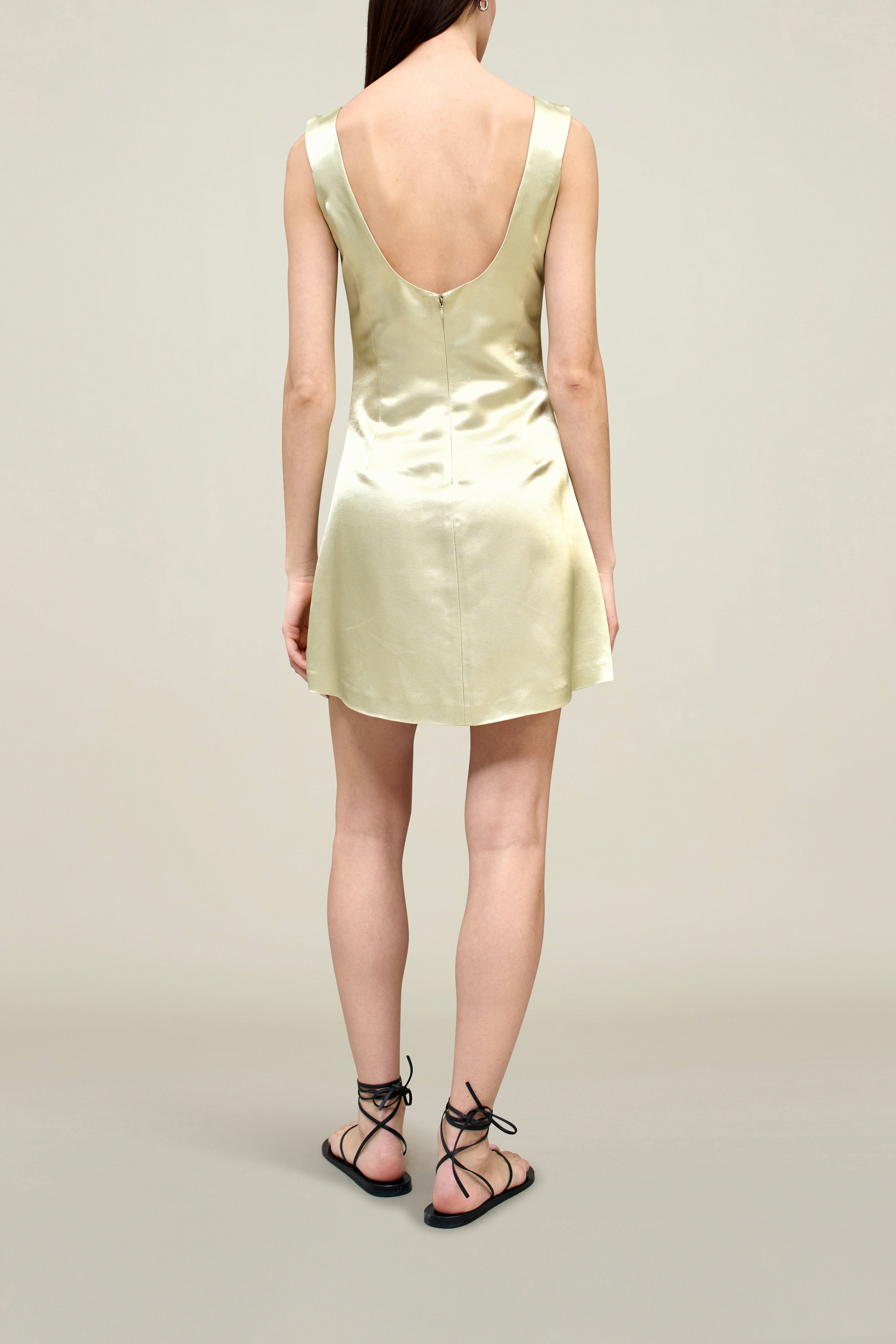 Eloise Mini Dress in Liquid Twill