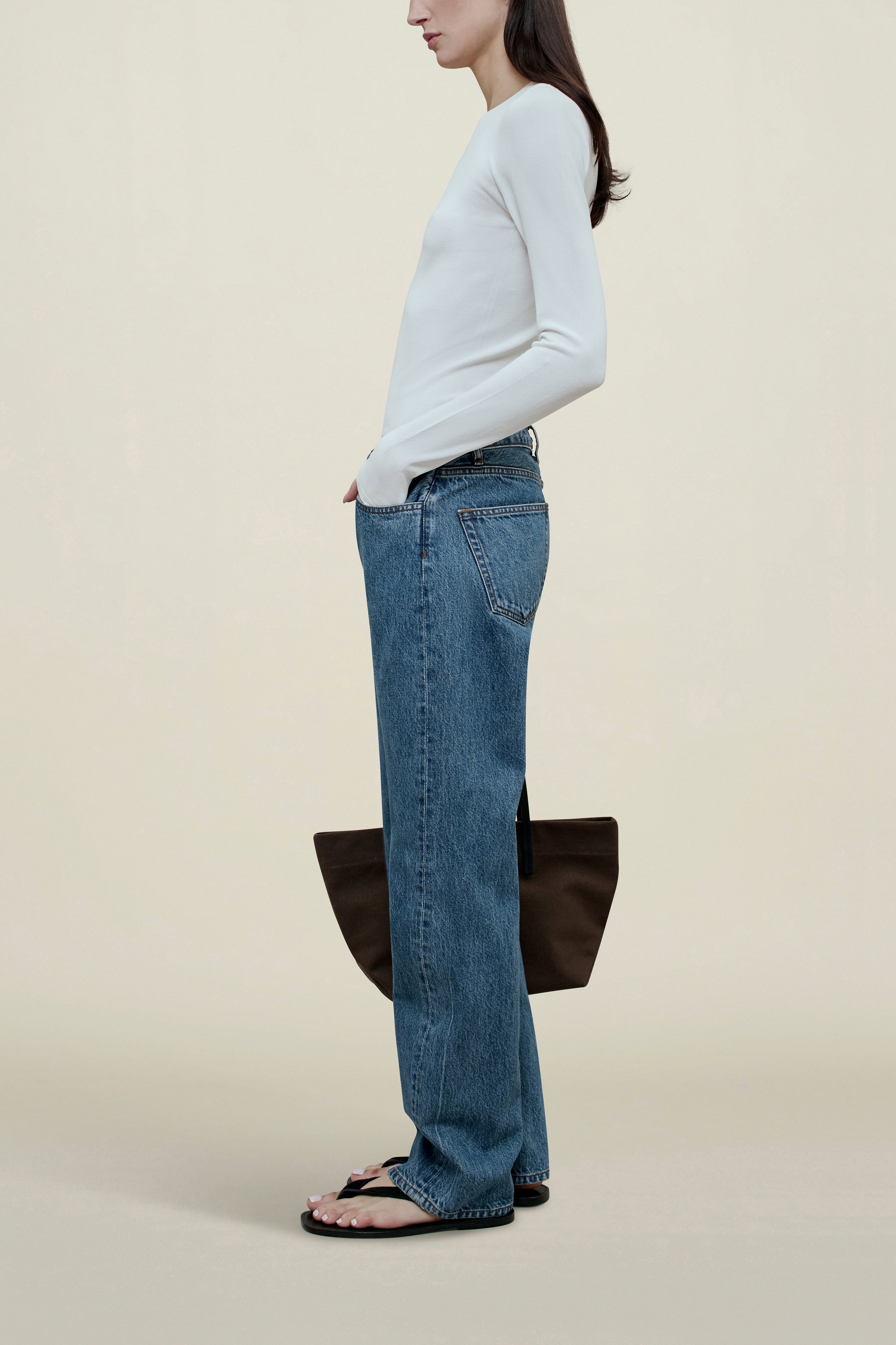 Adina Low Rise in Cotton Denim