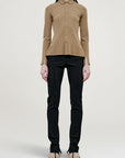 Frankie Button Down in Matte Jersey