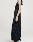 Isadora Sleeveless Gown in Summer Suiting