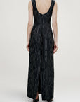 Isadora Sleeveless Gown in Summer Suiting
