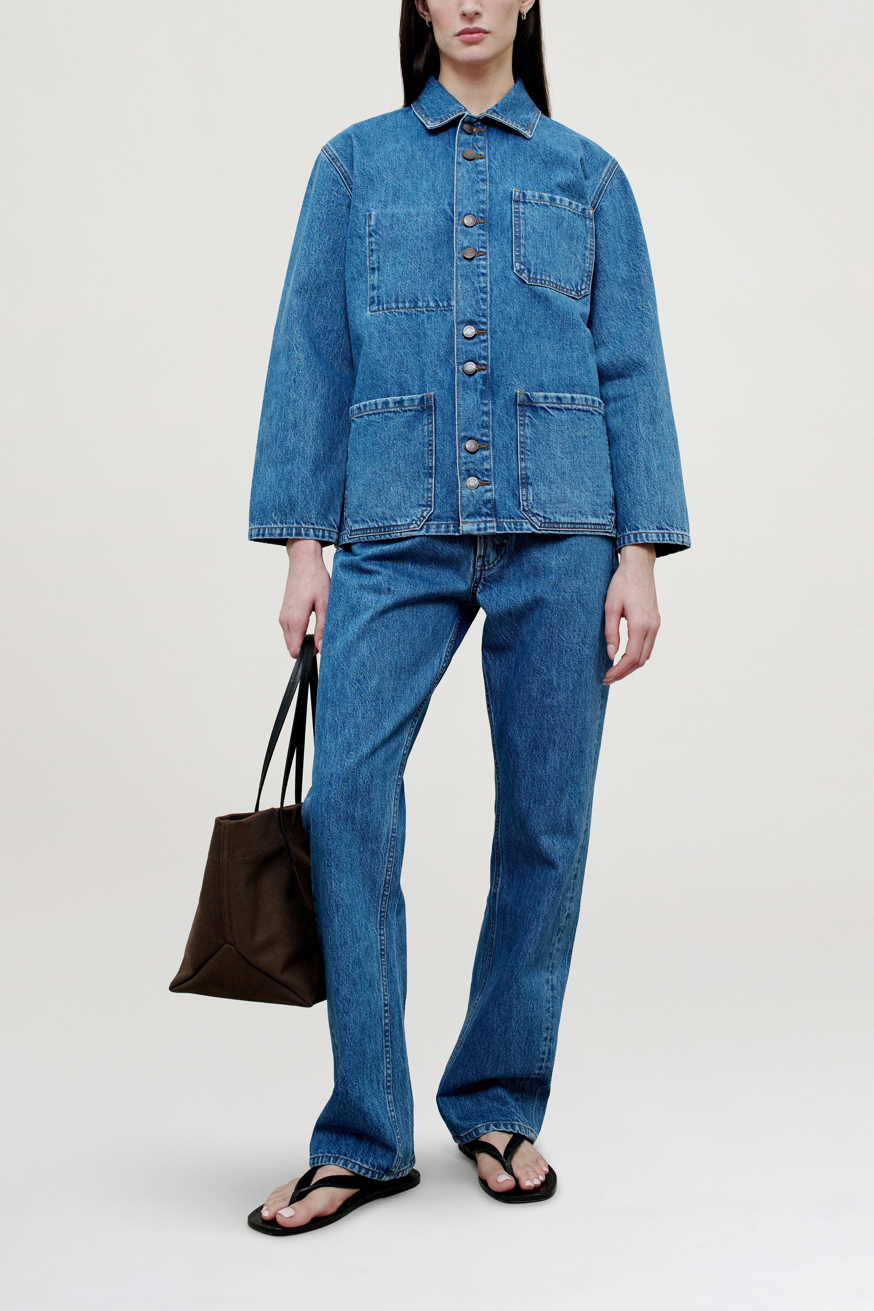 Jacques Worker Jacket in Cotton Denim