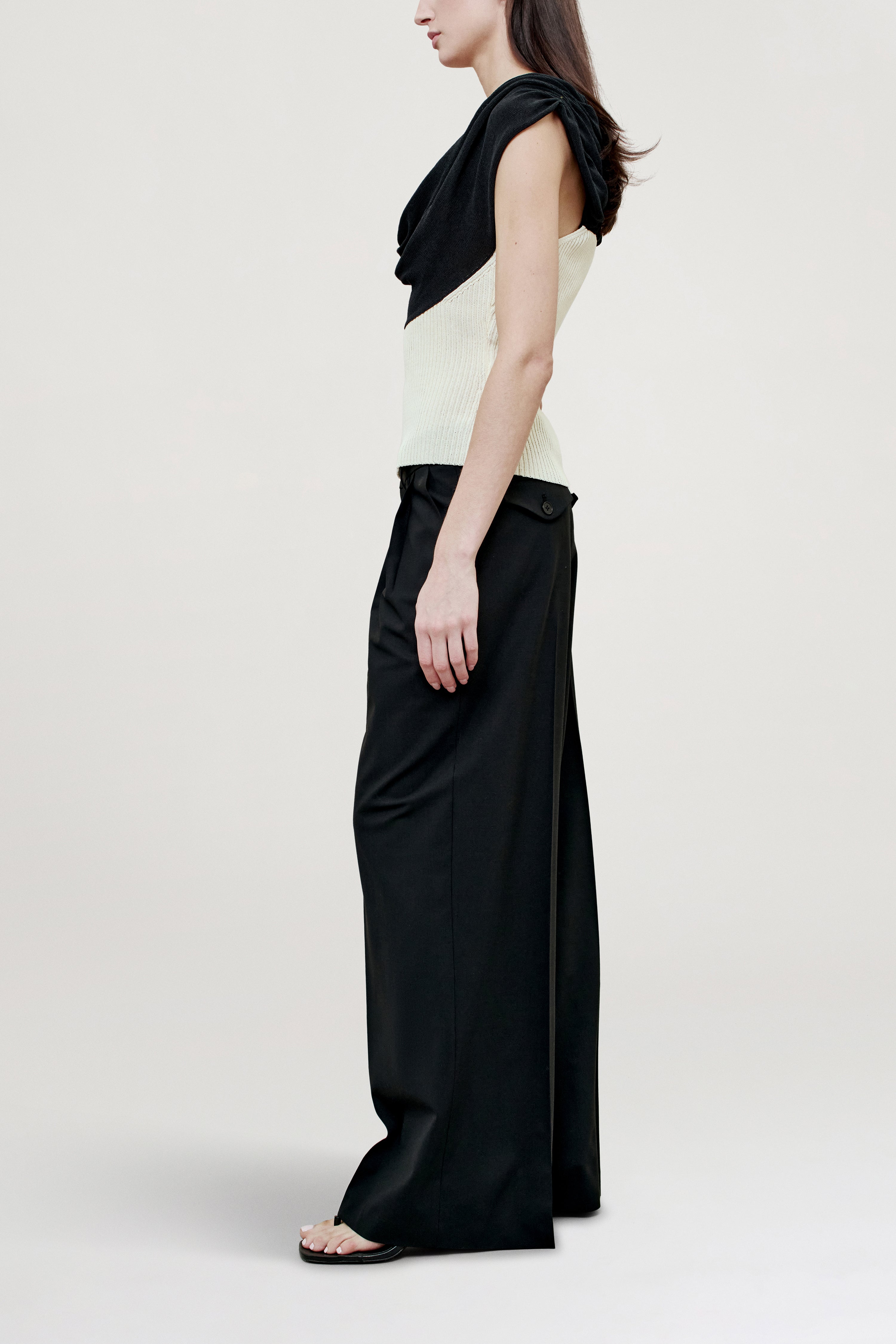 Meeka Cowl Neck Tank in Cotton Nylon