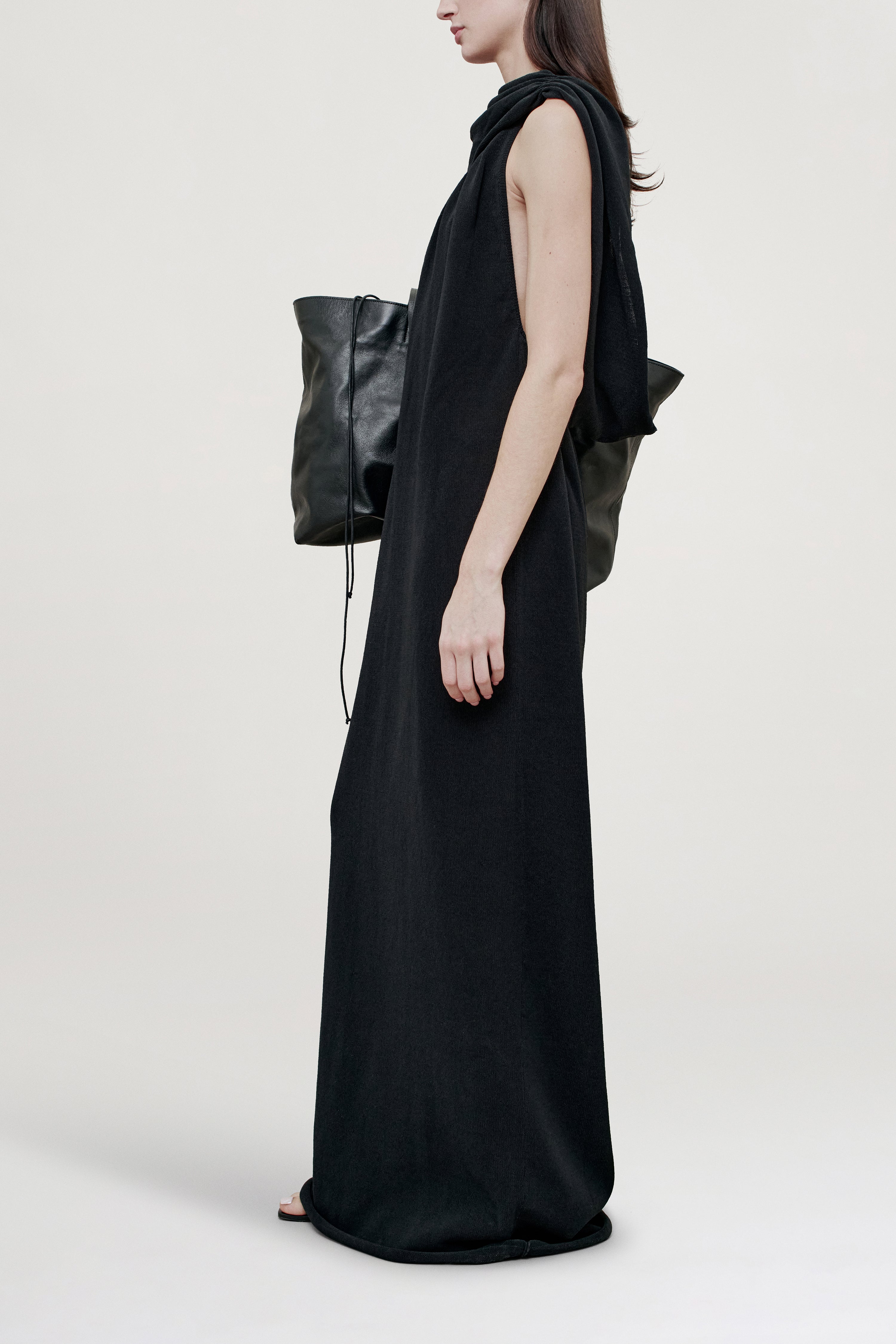 Priya Cowl Neck Gown in Cotton Nylon