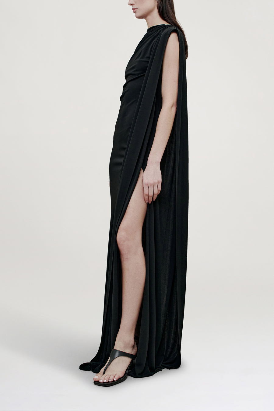 matte jersey evening dresses Roma Gown in M Flutter sleeve