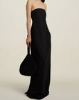 Petra Strapless Gown in Heavy Suiting