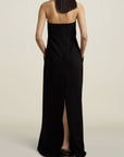 Petra Strapless Gown in Black