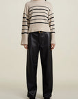 Paloma Sweater in Cream and Black Stripe