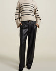 Paloma Sweater in Cream and Black Stripe