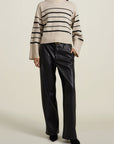 Paloma Sweater in Cream and Black Stripe