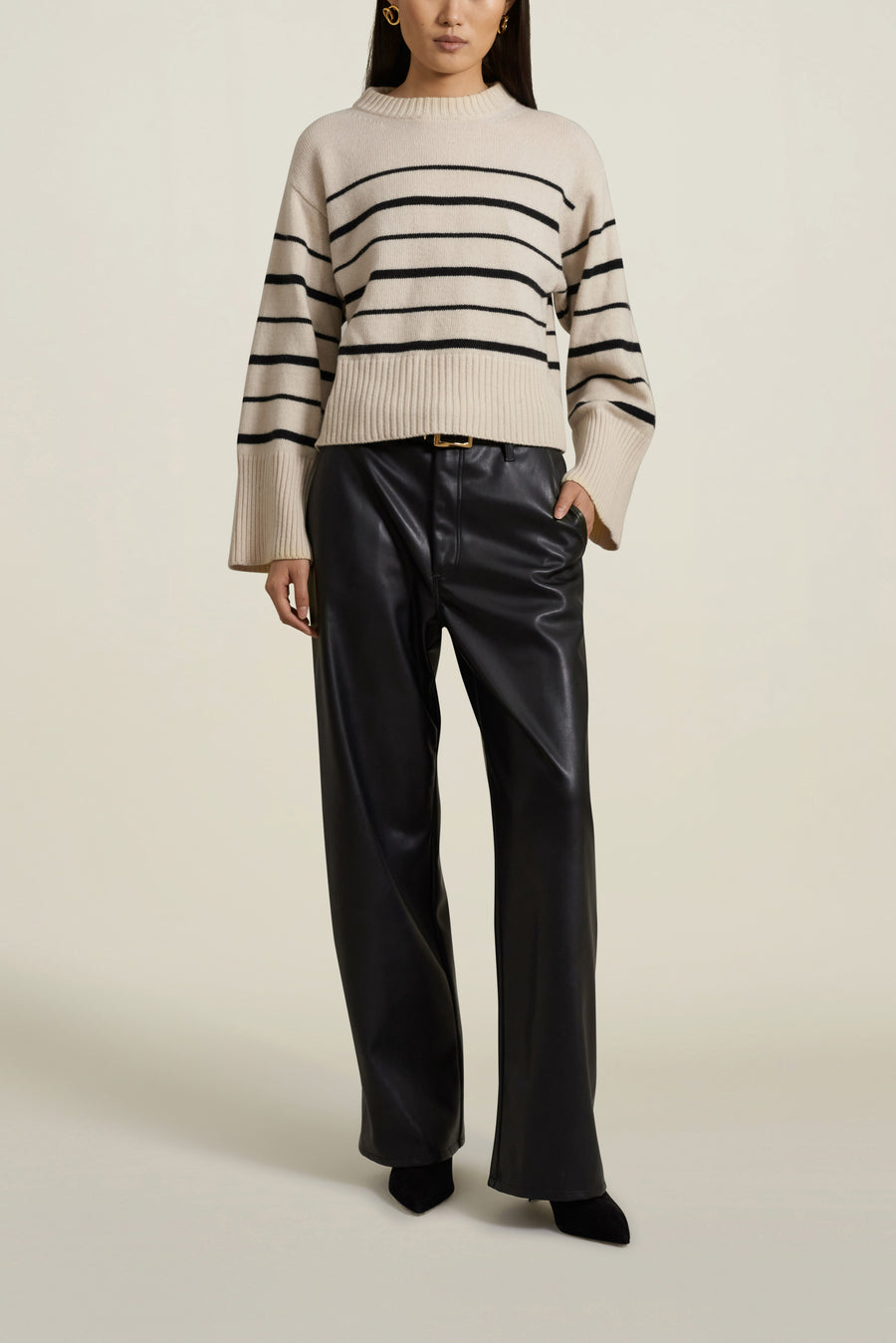 Striped Paloma Sweater in Recycled Cashmere