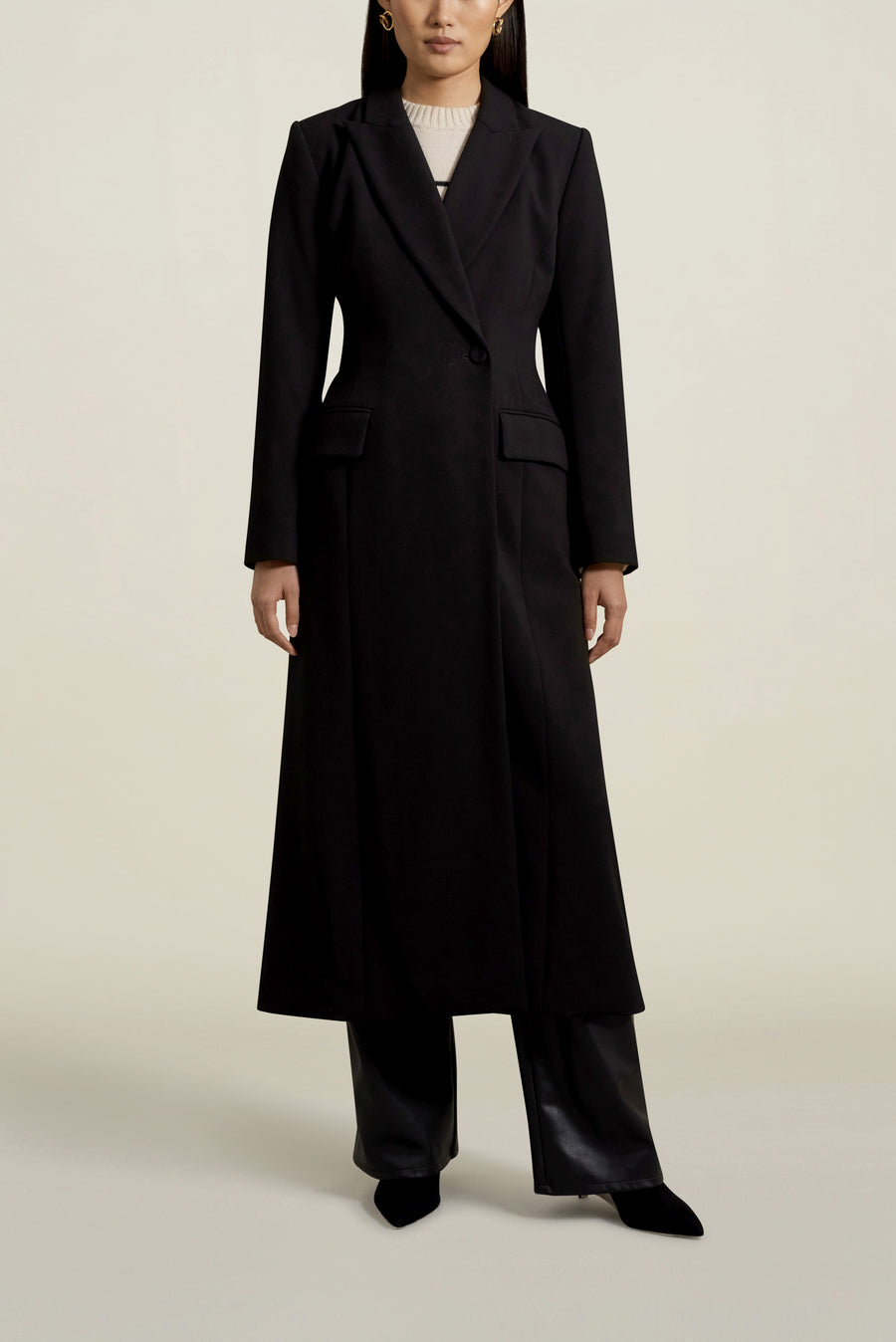 Burke Paletot Coat in Black
