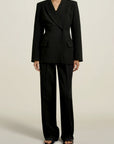 Sablier Blazer in Black Heavy Suiting