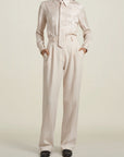 Le Smoking Trouser in Ecru Heavy Suiting