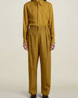 Houghton Pleated Trouser in Chartreuse