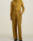 Houghton Pleated Trouser in Chartreuse