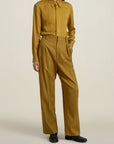 Houghton Pleated Trouser in Chartreuse