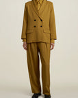 Houghton Pleated Trouser in Chartreuse