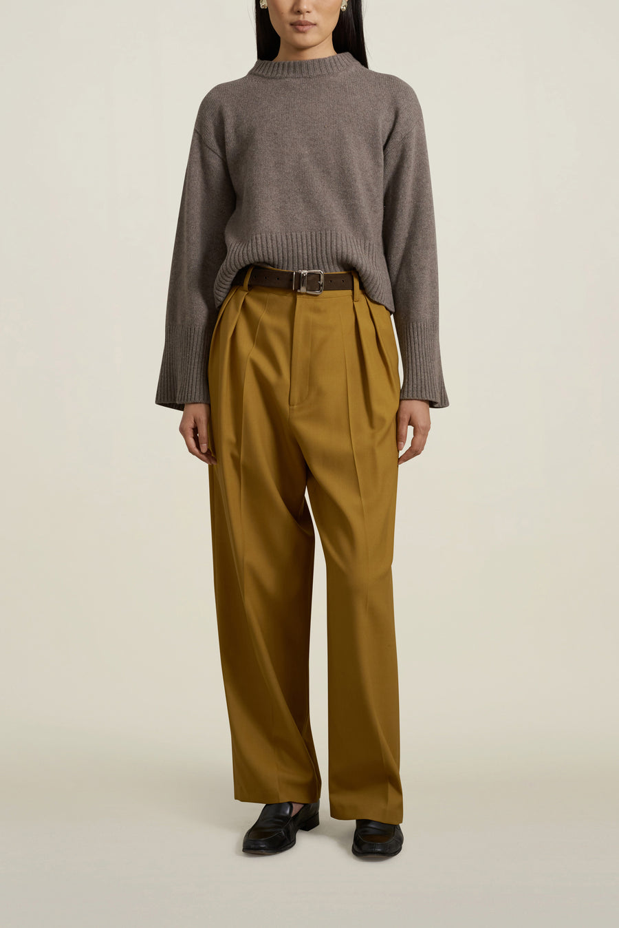 Houghton Pleated Trouser in Chartreuse