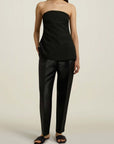 Saville Strapless Top in Heavy Suiting