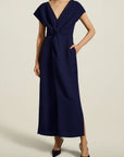 Simone Evening Dress in Midnight Boucle