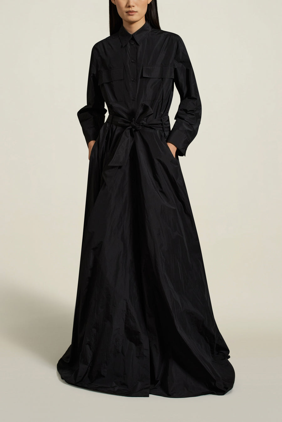5k Carolina Herrera Aqua Blue Silk Taffeta Trench Shirt Dress Gown NWT Sz  6-8 | eBay