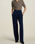 Le Smoking Trouser in Indigo Heavy Suiting