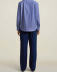 Beau Button Down in Cobalt and White Stripe