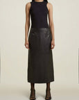 Forsyth Pencil Skirt in Heavy Faux Leather