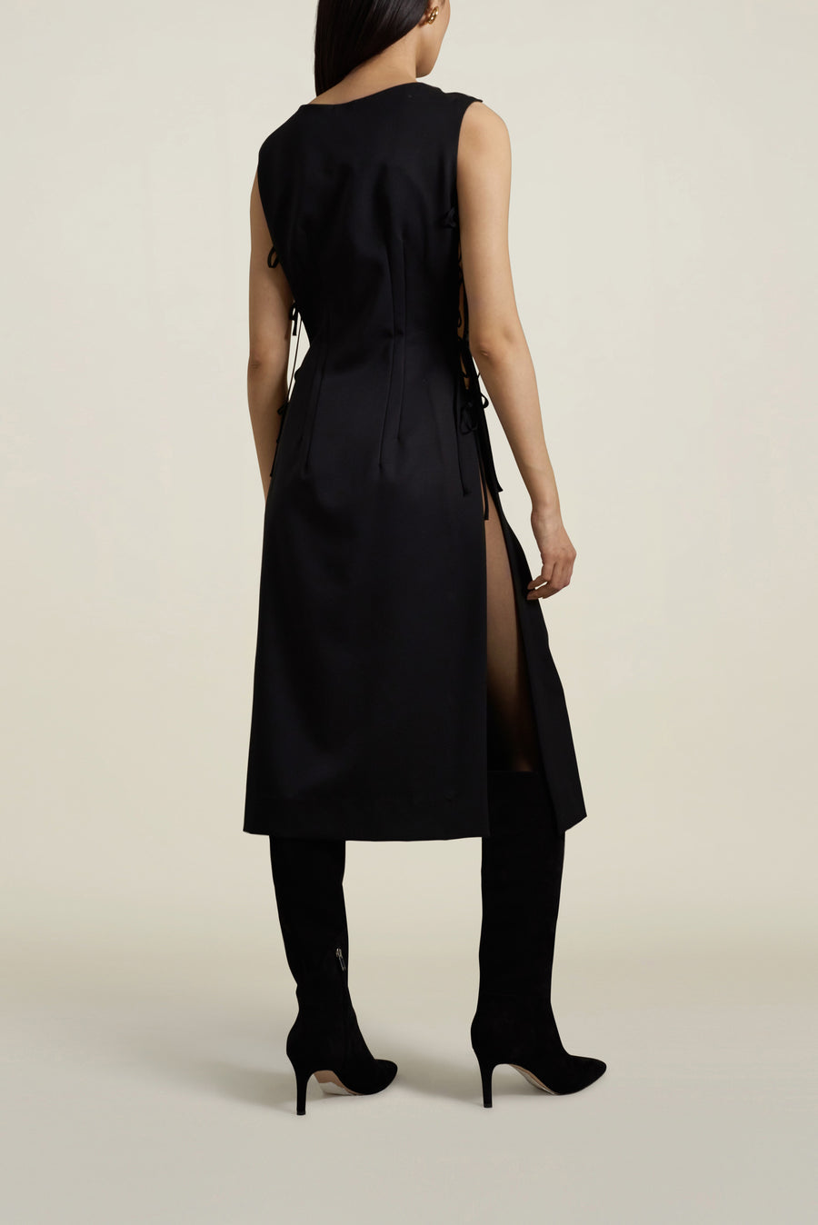 Elizabeth Vest Dress in Black