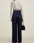 Madelynn Trouser in Navy Satin