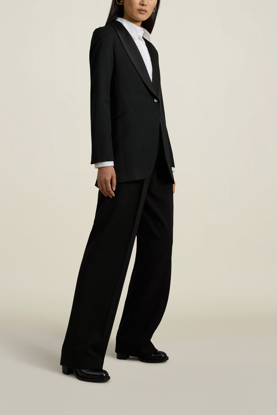 Le Smoking Trouser in Black Heavy Suiting