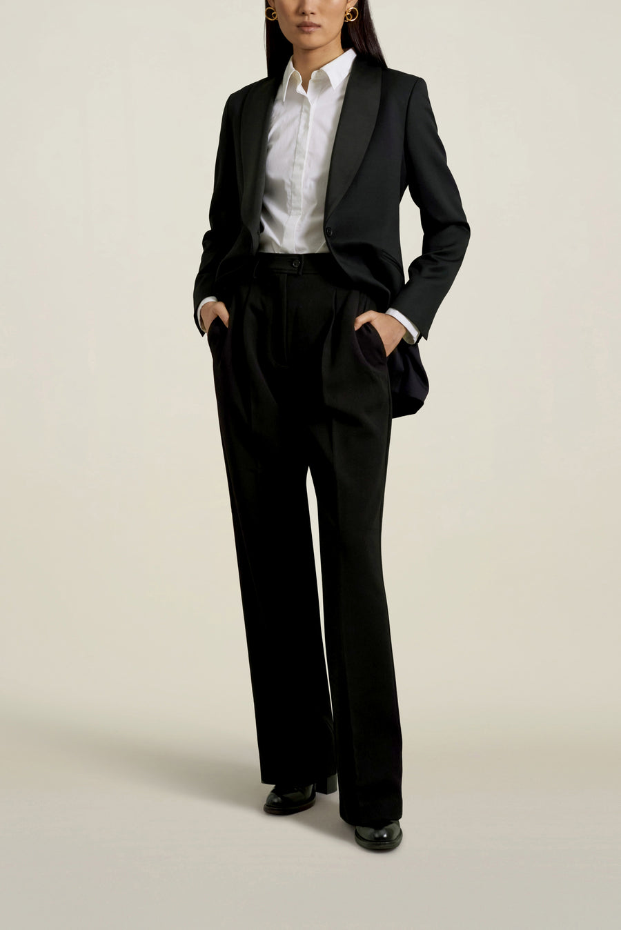 Mia Shawl Collar Blazer in Tuxedo
