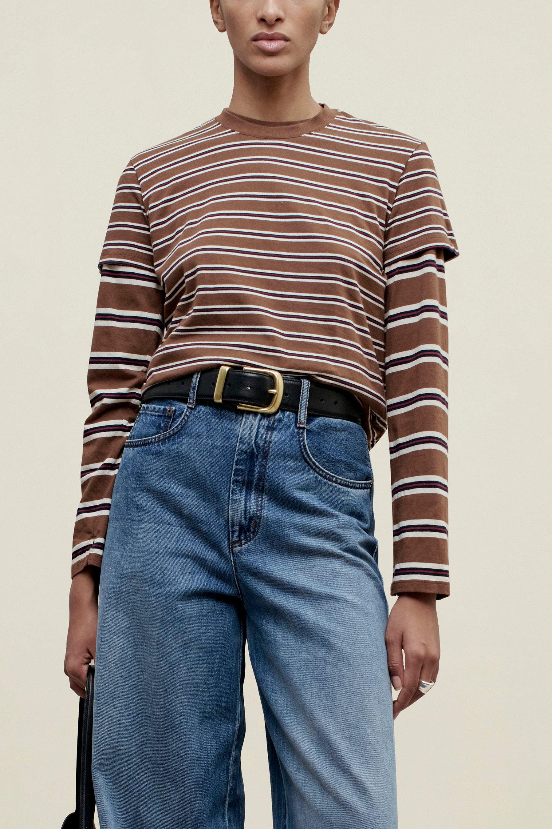 Kenzie T-Shirt in Rust Multi Stripe