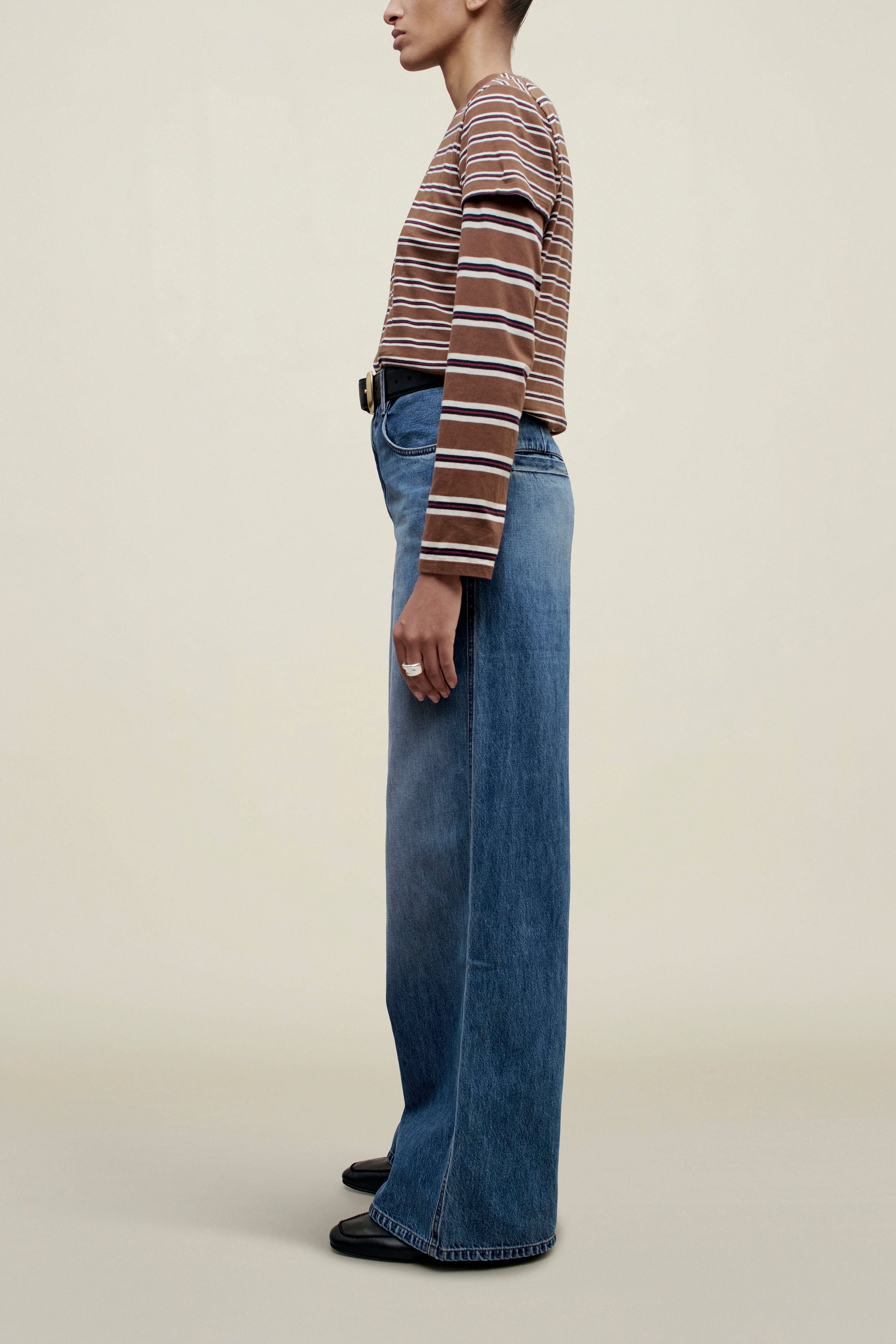 Kenzie T-Shirt in Rust Multi Stripe