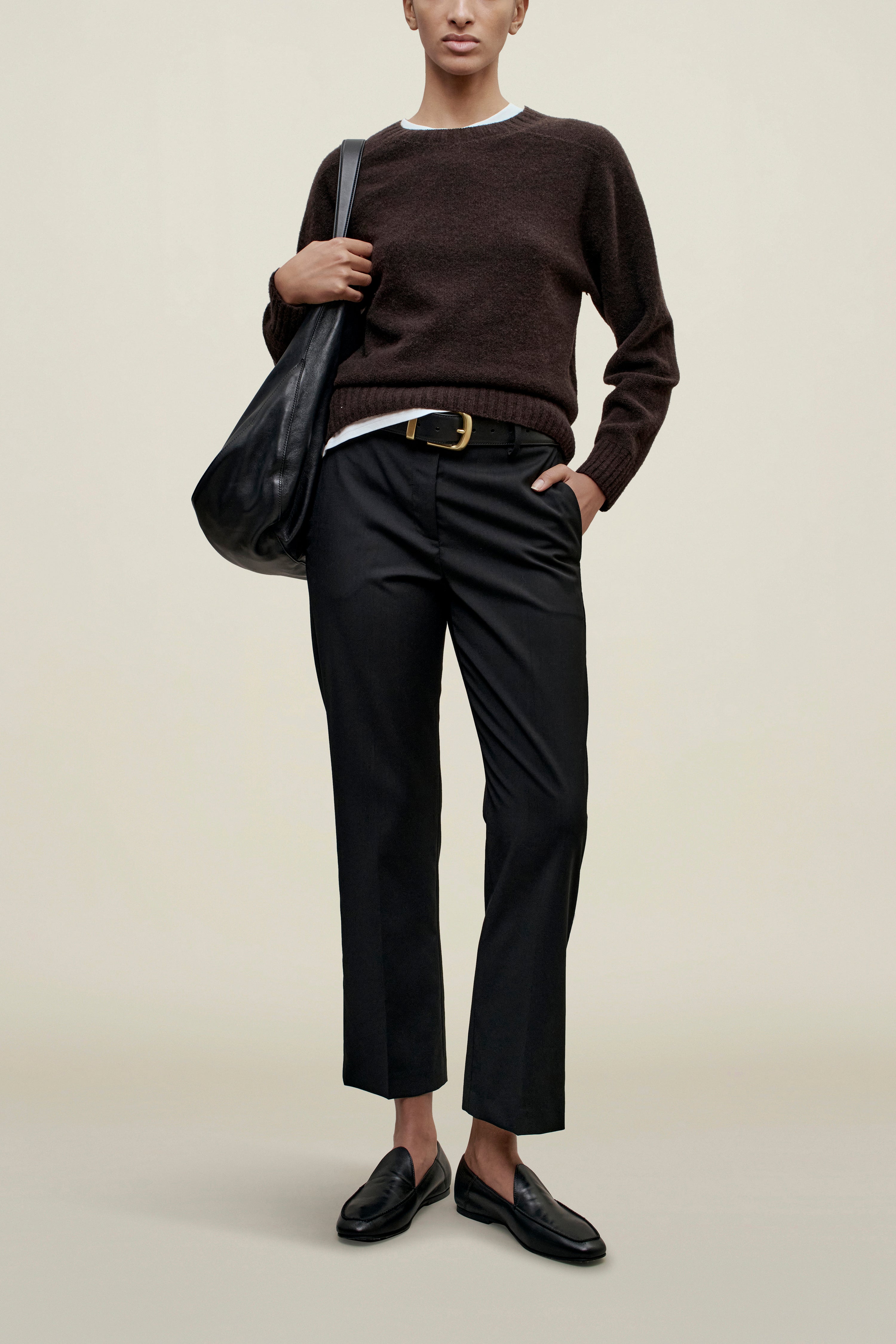 Brie Cropped Trouser in Tropical Wool