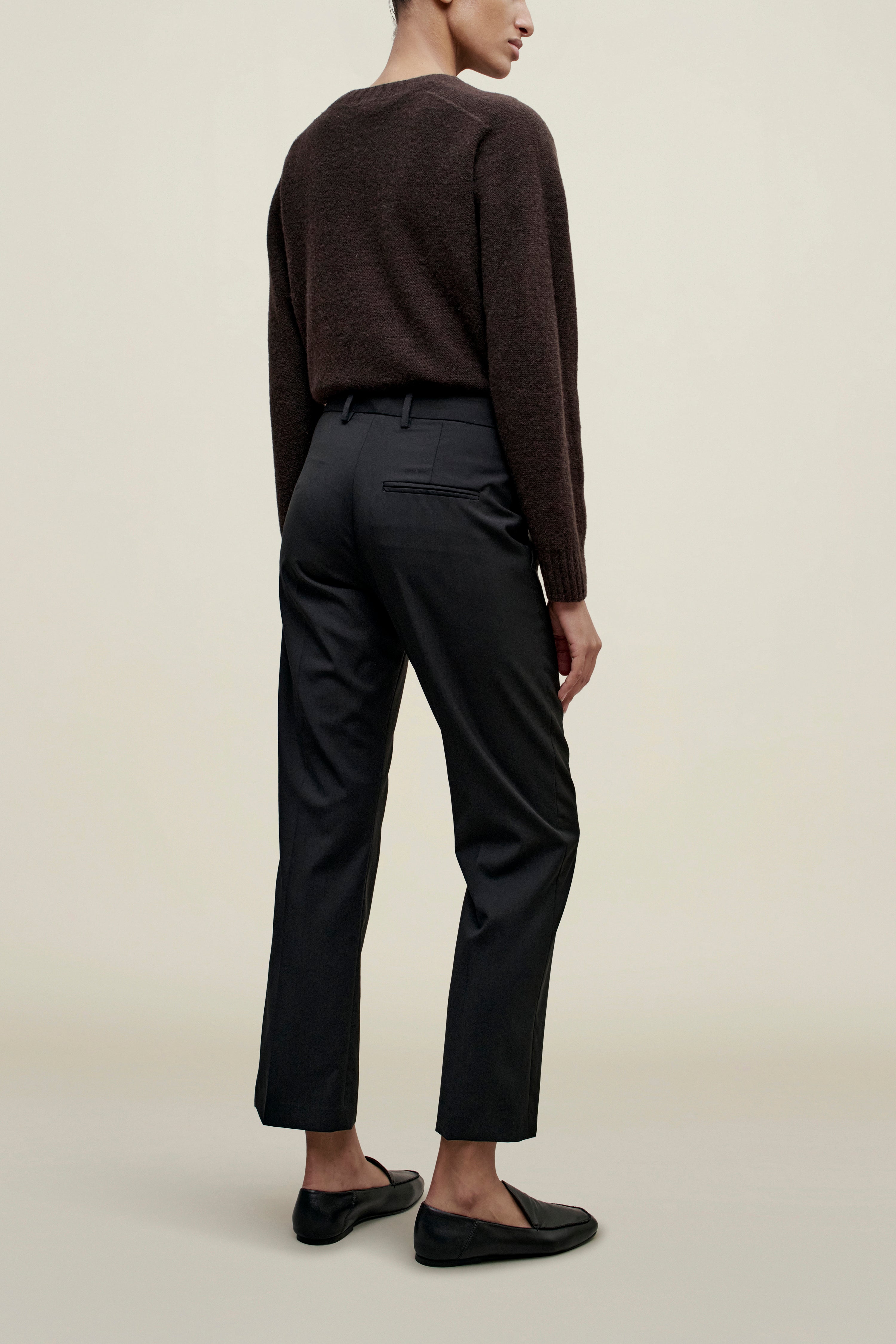 Brie Cropped Trouser in Tropical Wool