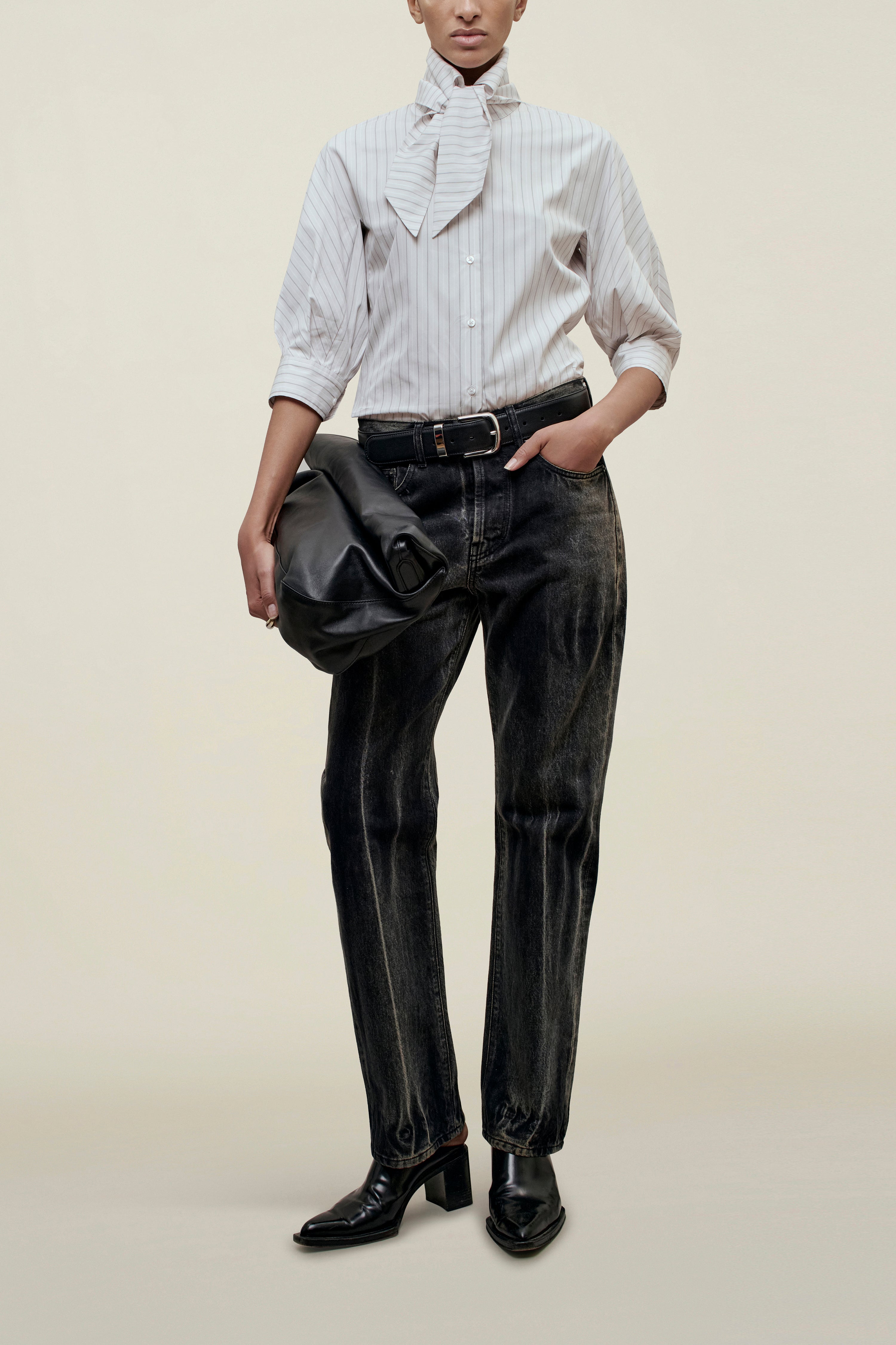 Lilette 3/4 Sleeve Button Down in Cotton