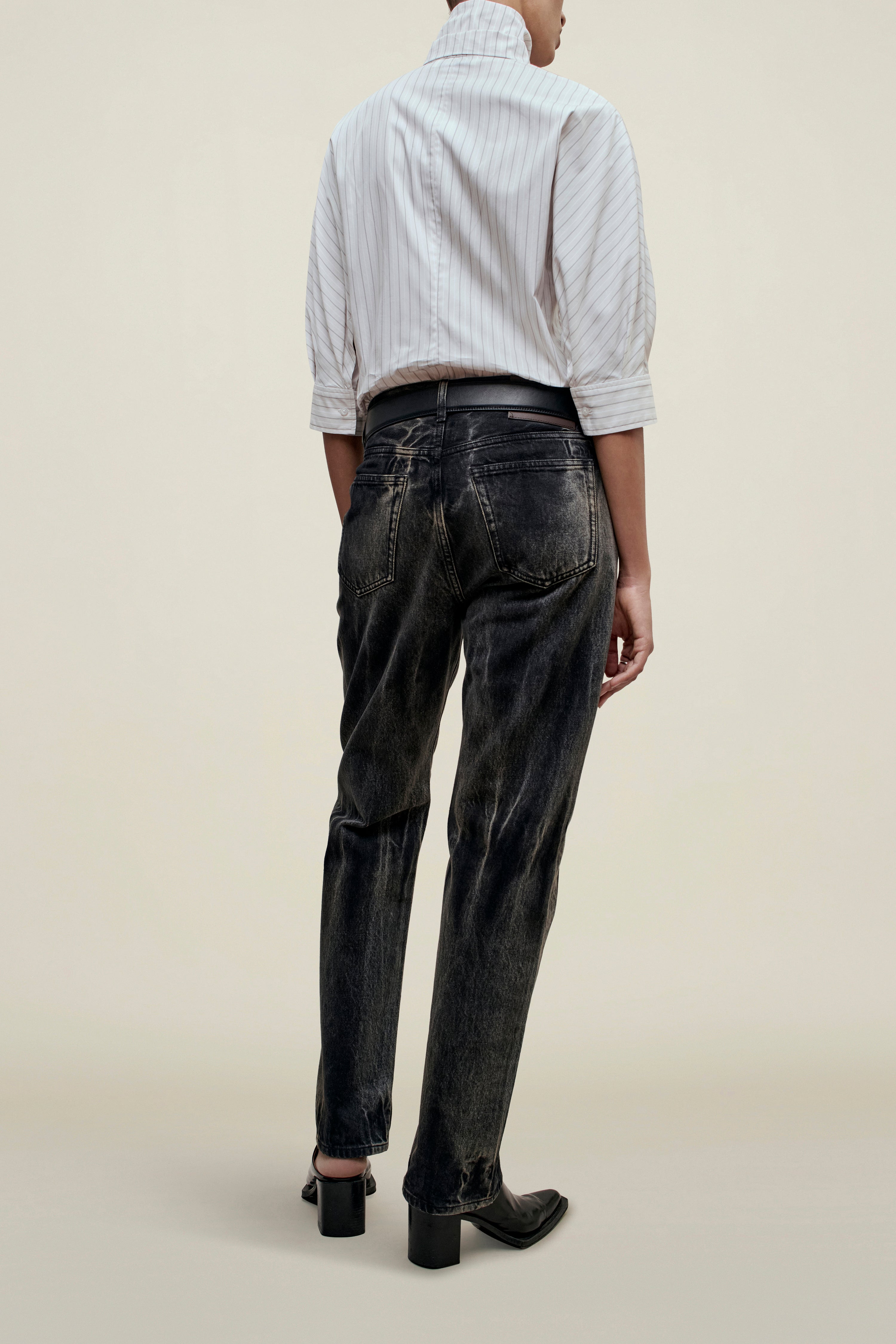 Lilette 3/4 Sleeve Button Down in Cotton