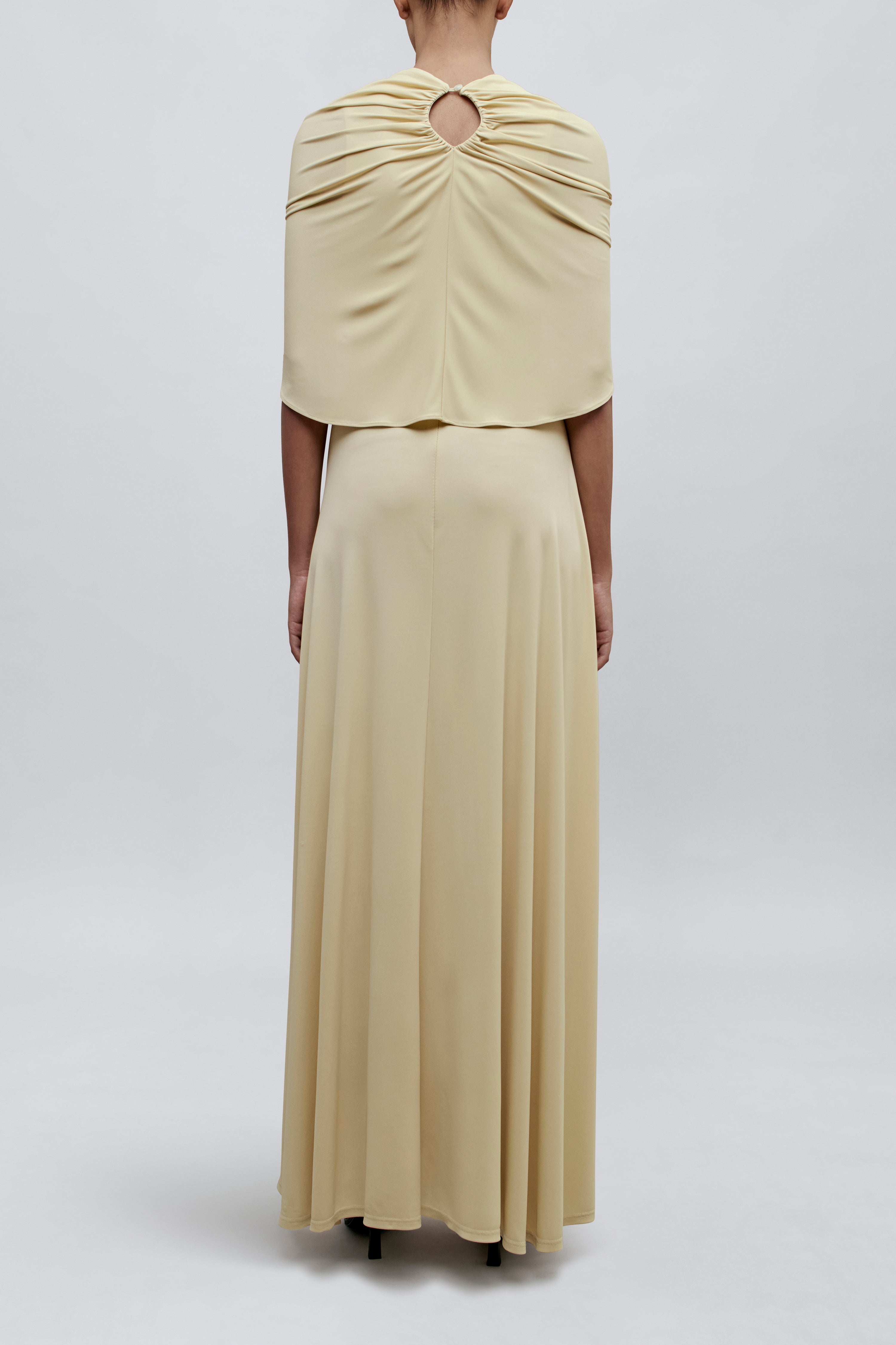 Matilda Cape Gown in Matte Jersey