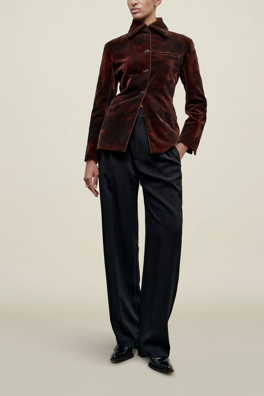 Luca Blazer in Velvet Burnout