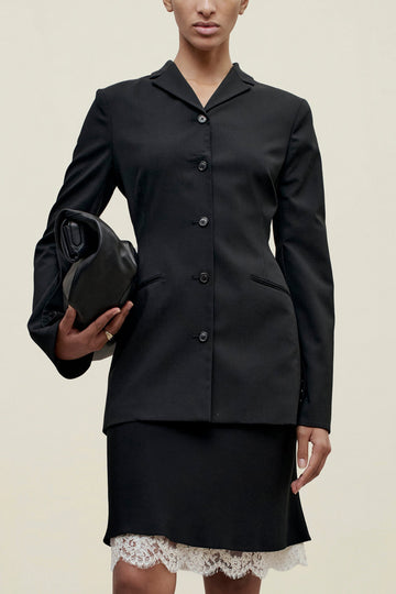 Benny Longline Blazer in Tropical Wool