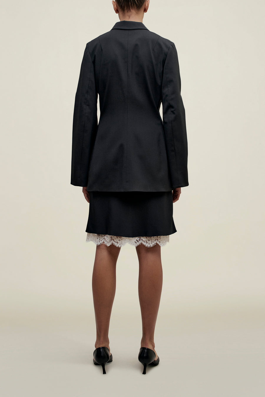 Benny Longline Blazer in Tropical Wool