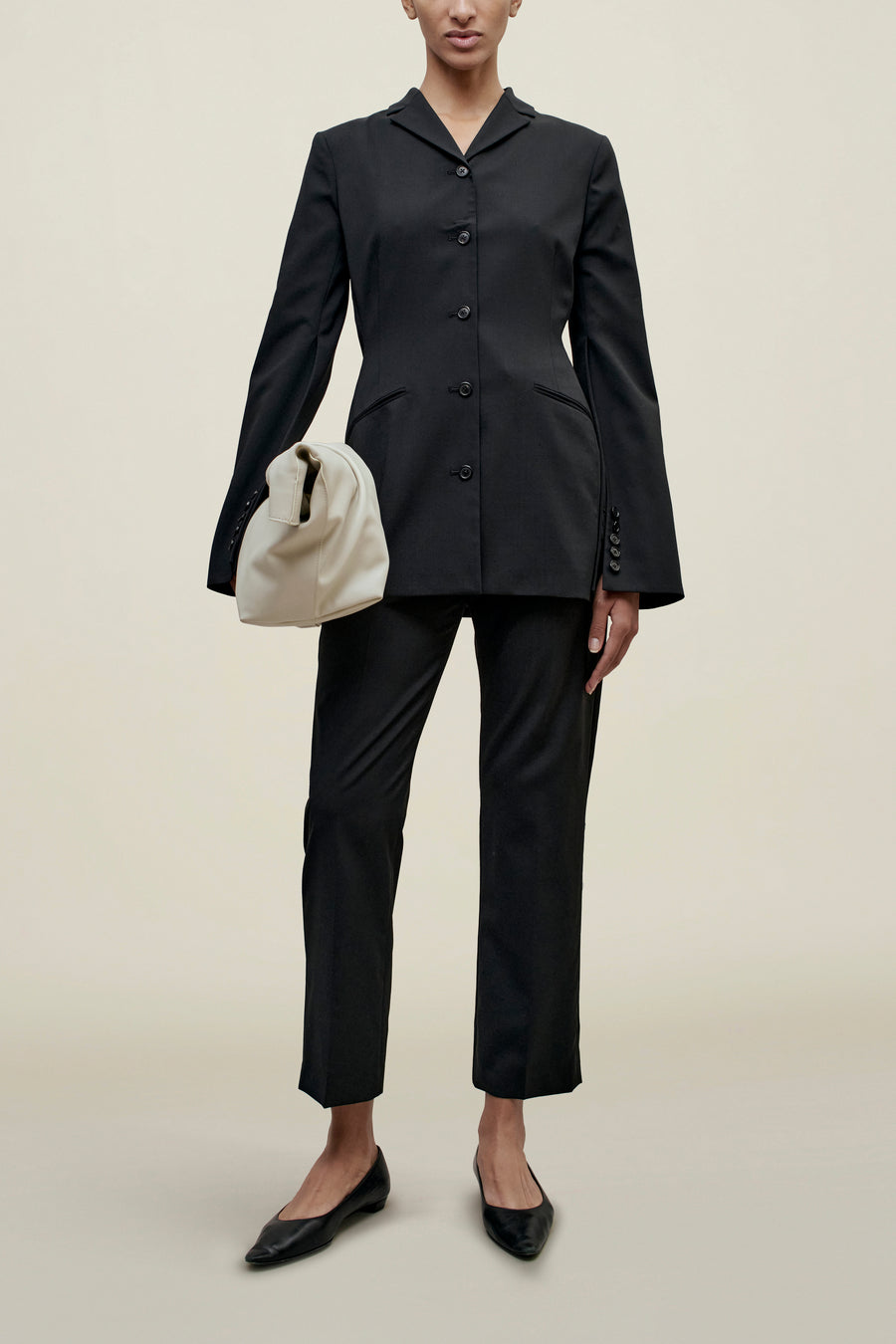 Benny Longline Blazer in Tropical Wool