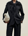Jamie Scarf Blazer in Viscose Cady