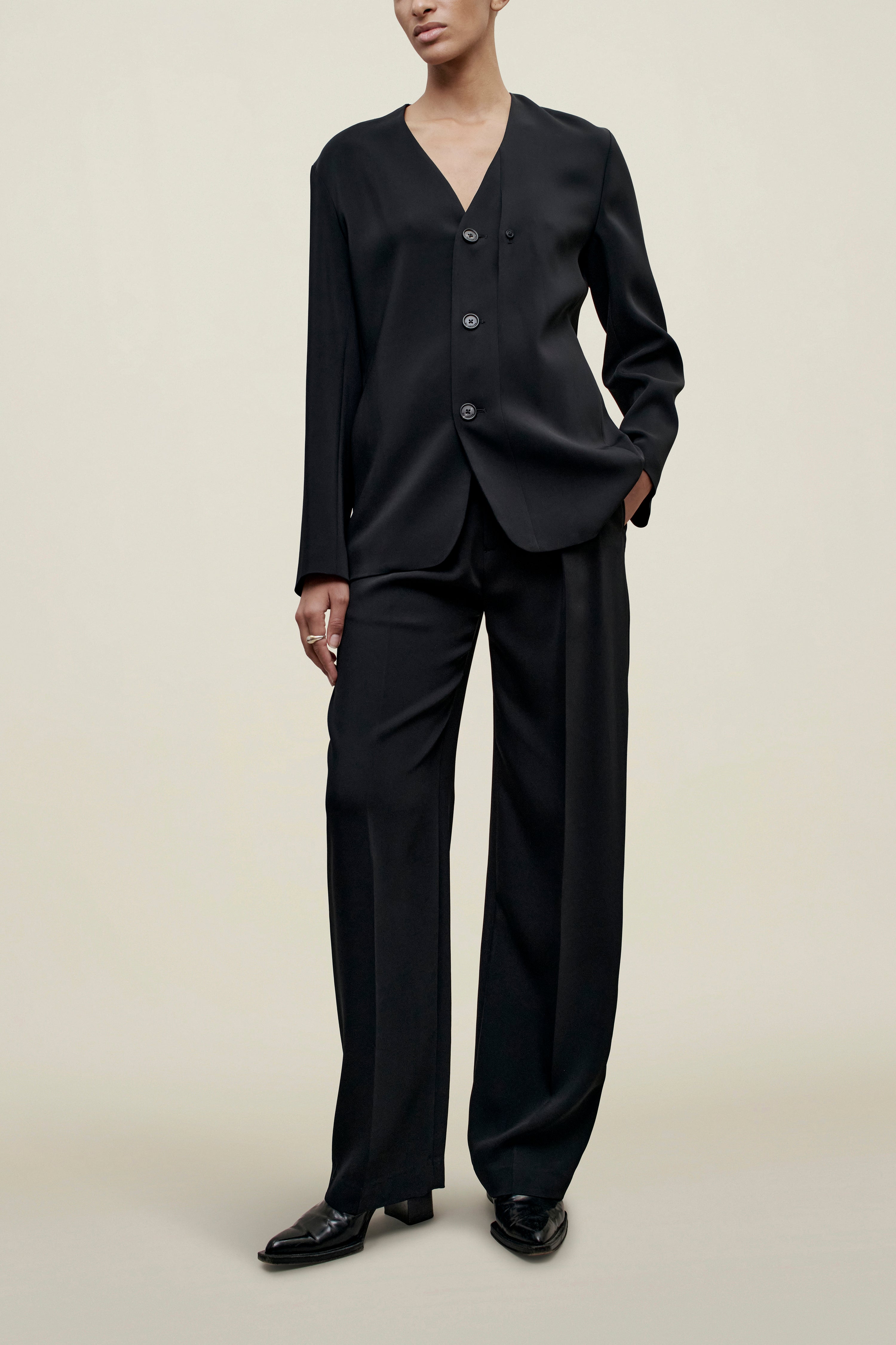 Jamie Scarf Blazer in Viscose Cady