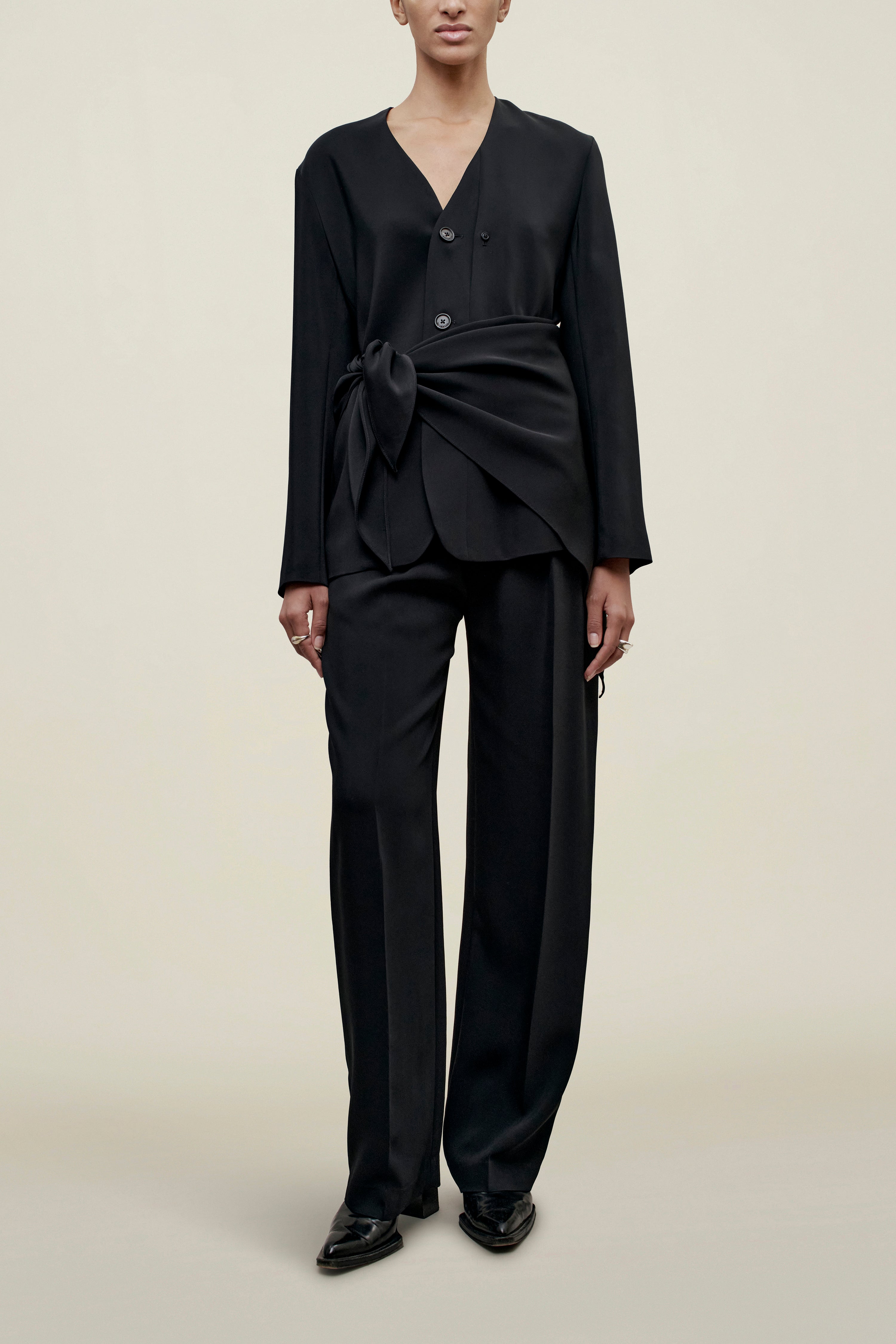 Jamie Scarf Blazer in Viscose Cady