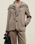 Jamie Scarf Blazer in Viscose Cady